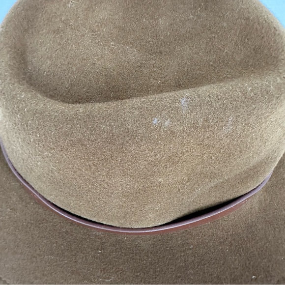 Brixton Size Large 7 1/2 Messer Brown Wool Felt Fedora Hat - Picture 11 of 16